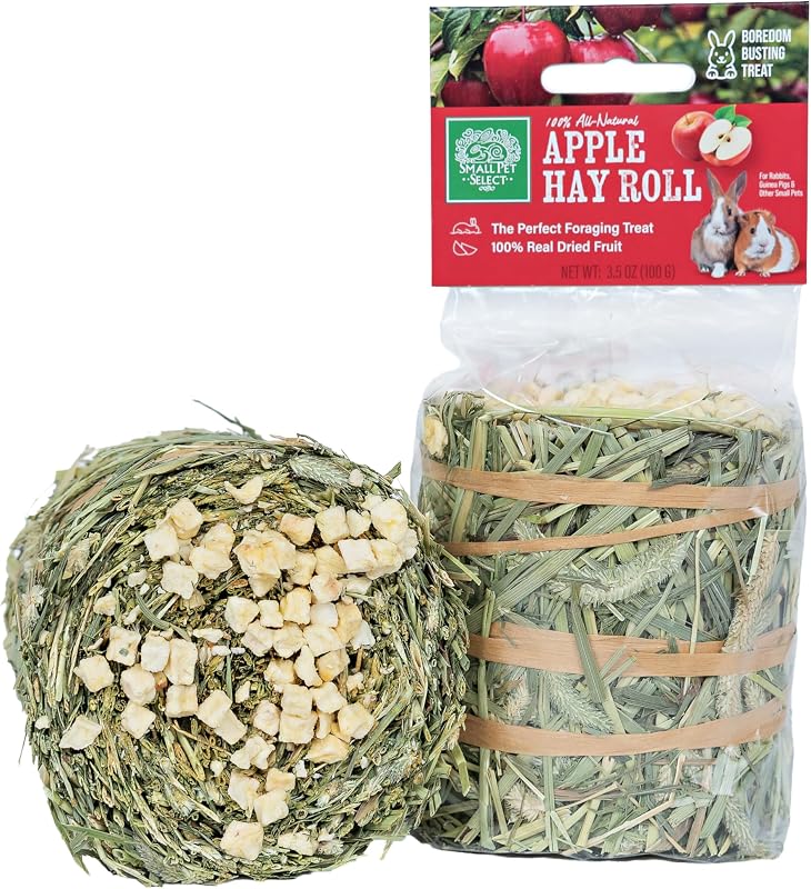 Petisco de Feno Timothy com Maçã para Coelhos e Porquinhos-da-Índia Small Pet Select – 200 g