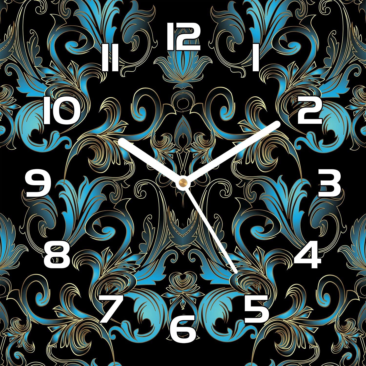 Horloge murale cuisine en verre Coloray salon moderne 30x30