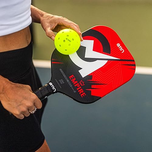 Miniatura 8 de A11N SPORTS Empire Thermoformed Edgeless Pickleball Paddle  Carbon Fiber Face with SuperGrit Texture for Ultimate Spin  Longer Handle for