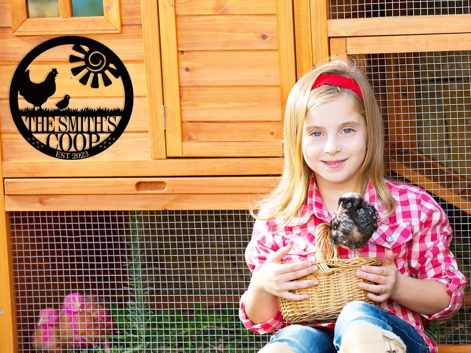 Custom Chicken Coop Signs Outdoor, Chicken Signs for Coop Funny Outdoor, Personalized Chicken Farm Sign