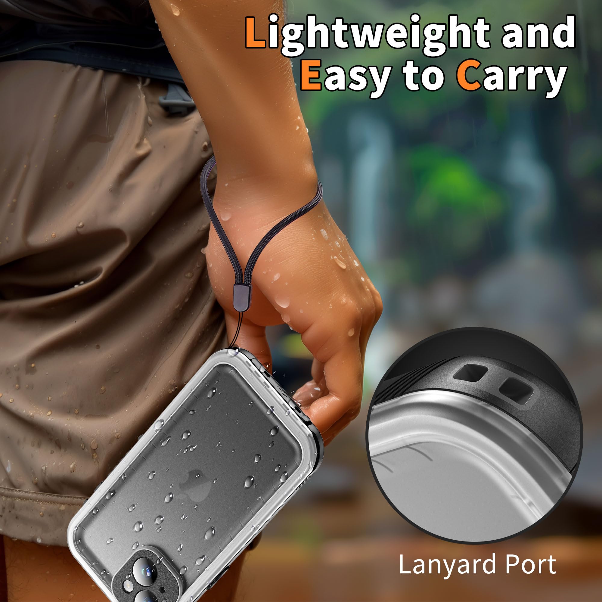 Cozycase Ultra Resistente Cover Per iPhone 13 Impermeabile Antiurto IP68 Subacquea Antipolvere 360 Gradi Completa integrale Militare Rigida Rugged Custodia Anti Urto Waterproof Doppia Case Trasparente