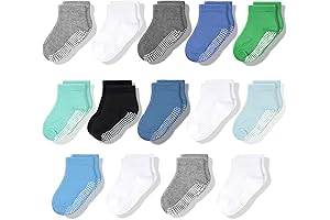 Comfy and Safe Socks for Little Feet: Non-Slip Baby and Toddler Ankle Socks with Grips