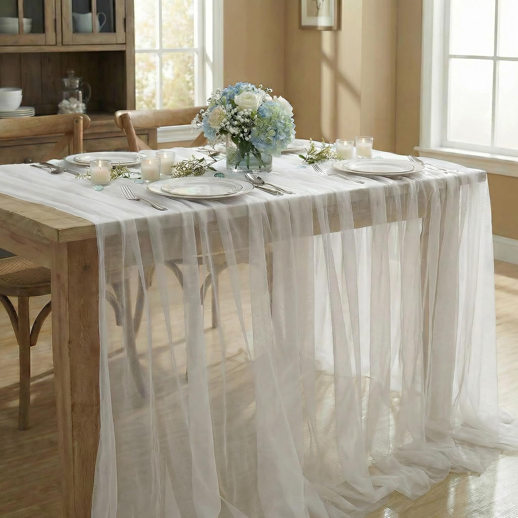 Photo 1 of Horaldaily Gauze Tablecloth, 60" x 84", Ivory