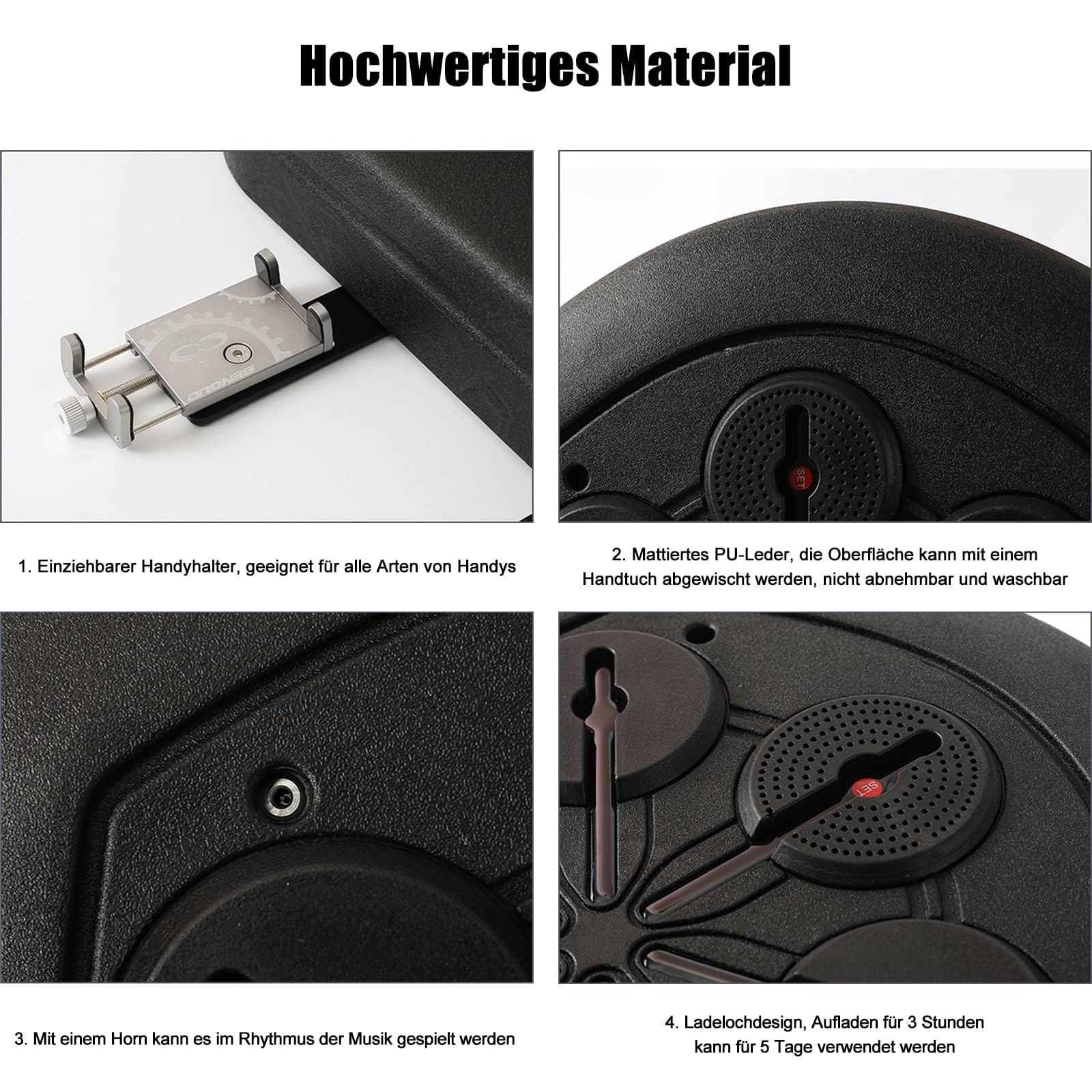 Maszyna bokserska Bluetooth z muzyką i diodami LED – zawiera rękawice bokserskie do treningu w domu i na siłowni