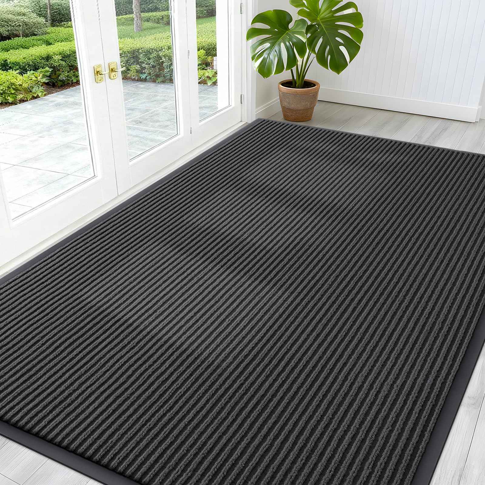 OLANLY Front Door Mat Indoor Outdoor Entrance, Waterproof Heavy Duty Doormat, Fade Resistant, Low Profile, Easy Clean Patio Porch Welcome Floor Mats for Entry, 29.5x17, Beige — view 132