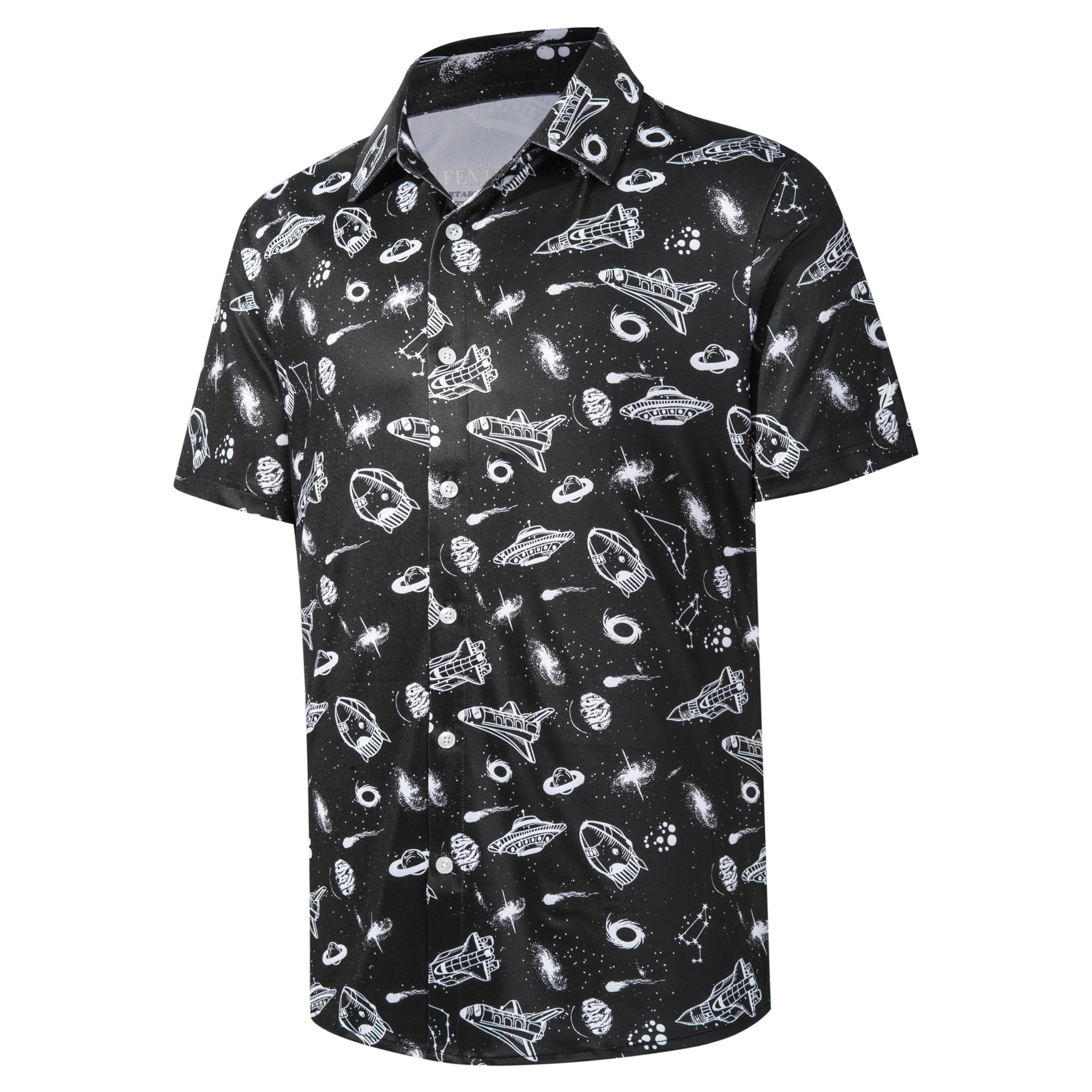 Men's Casual Button Down Shirts Regular Fit Short Sleeve Hawaiian Shirt for Men