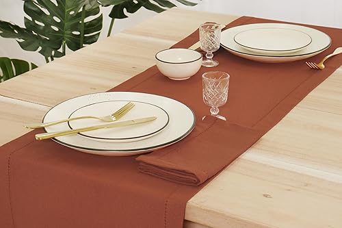 Miniatura 6 de Juego de 12 servilletas de tela de vainica, 100% algodón, suaves, duraderas, lavables, ideales para eventos, bodas, primavera y verano, perfecto