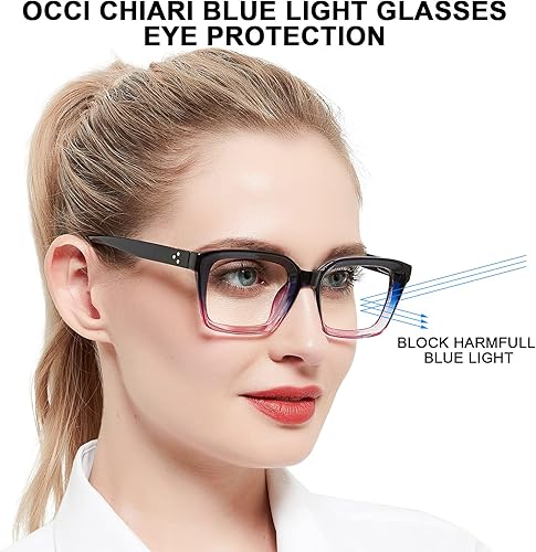 Miniatura 2 de OCCI CHIARI Gafas de lectura retro bifocales tramposos  montura completa clásica cuadrada grande marco transparente  2.5x