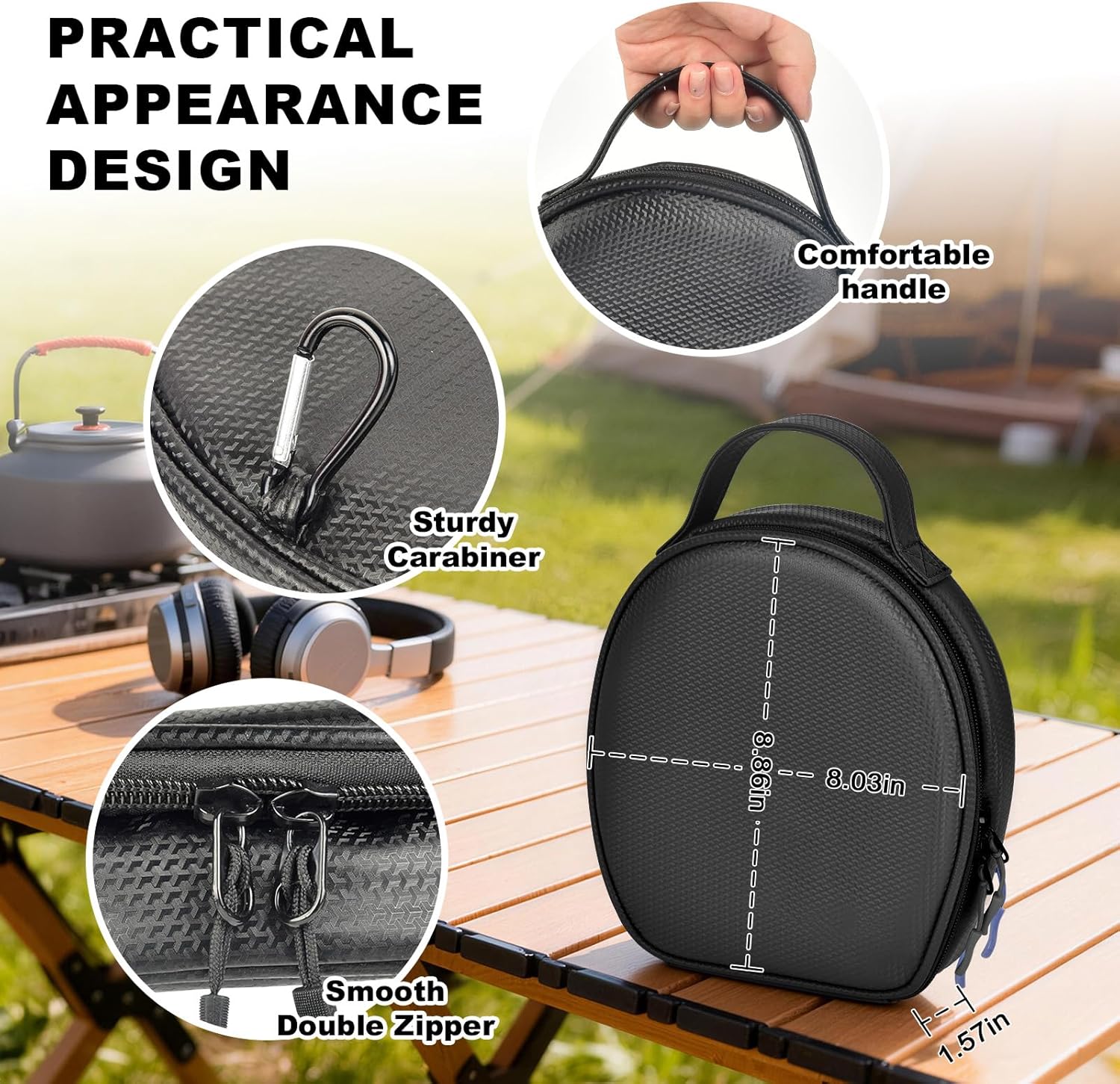 Headphone Case for JBL Tune 510BT 520BT 720BT 770NC / for Sony WH-CH520 WH-CH720N/ for JLab/for Beats Studio Pro Noise Cancelling Headphones (Box Only) (Black) - Image 4