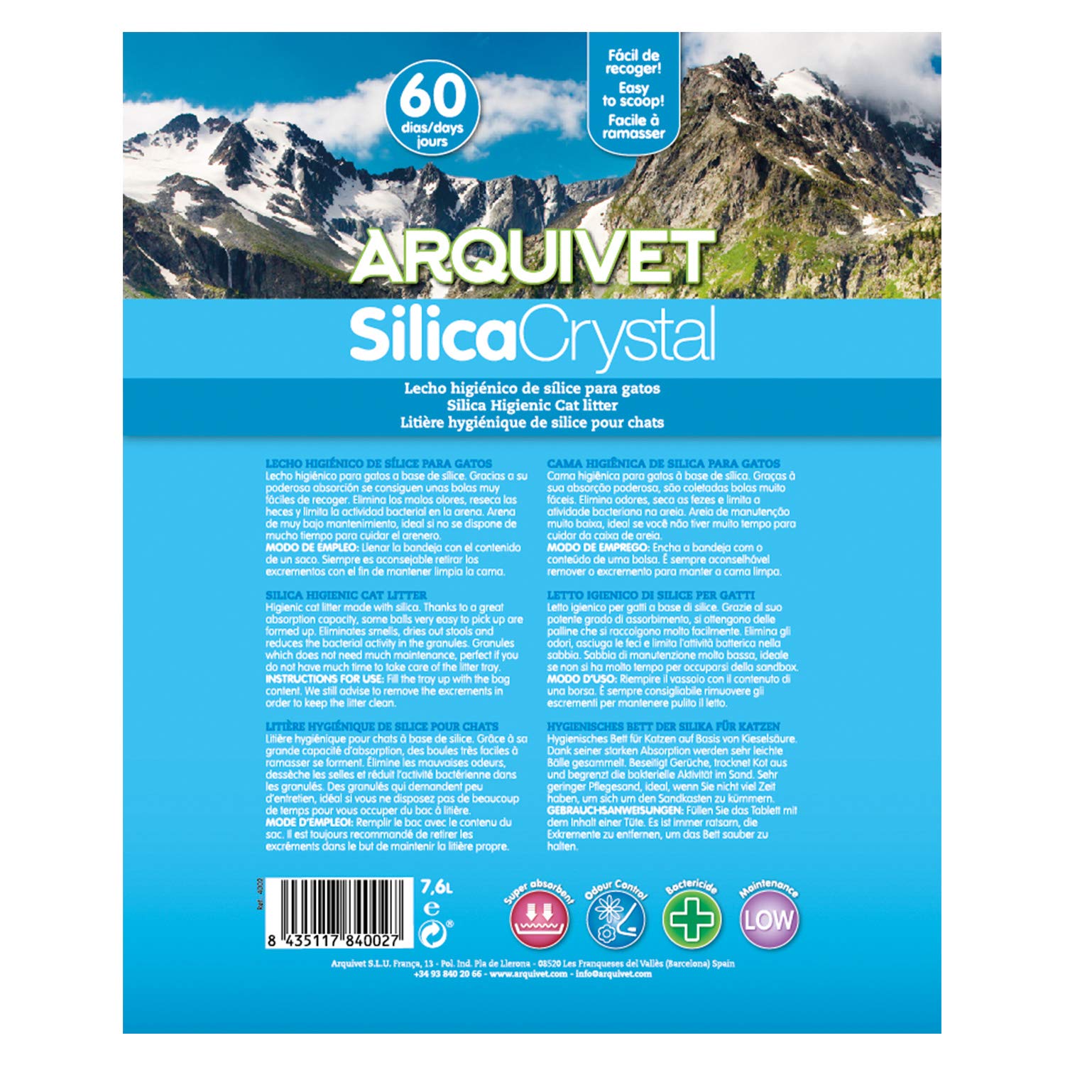 Arquivet Silicacrystal Żwirek dla Kota, 7.6 l