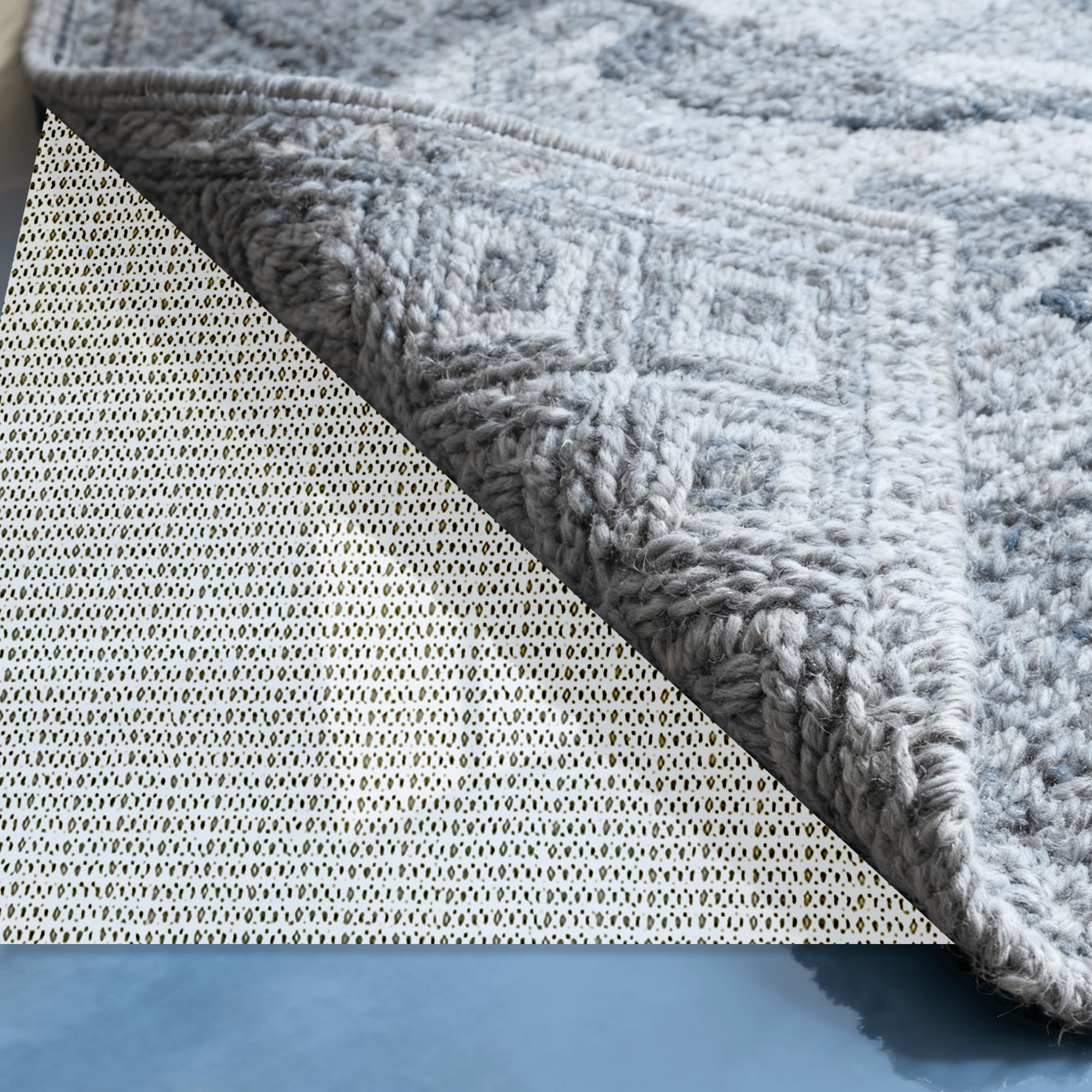 Rete Antiscivolo 175 x 200 cm Antiscivolo e Protezione Ferma Tappeto Può Essere Tagliato a Misura per Moquette Cassetti Ripiani Materasso Divano Cucina Auto, bianco