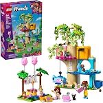 LEGO Friends Fête d'anniversaire de chat et maison dans l'arbre jouet de construction - Blocs de construction de jeu de simulation avec jouets pour chat et 2 minipoupées - Jouet créatif de narration pour filles et garçons, 9+ - Idée cadeau d'anniversaire - 42666
