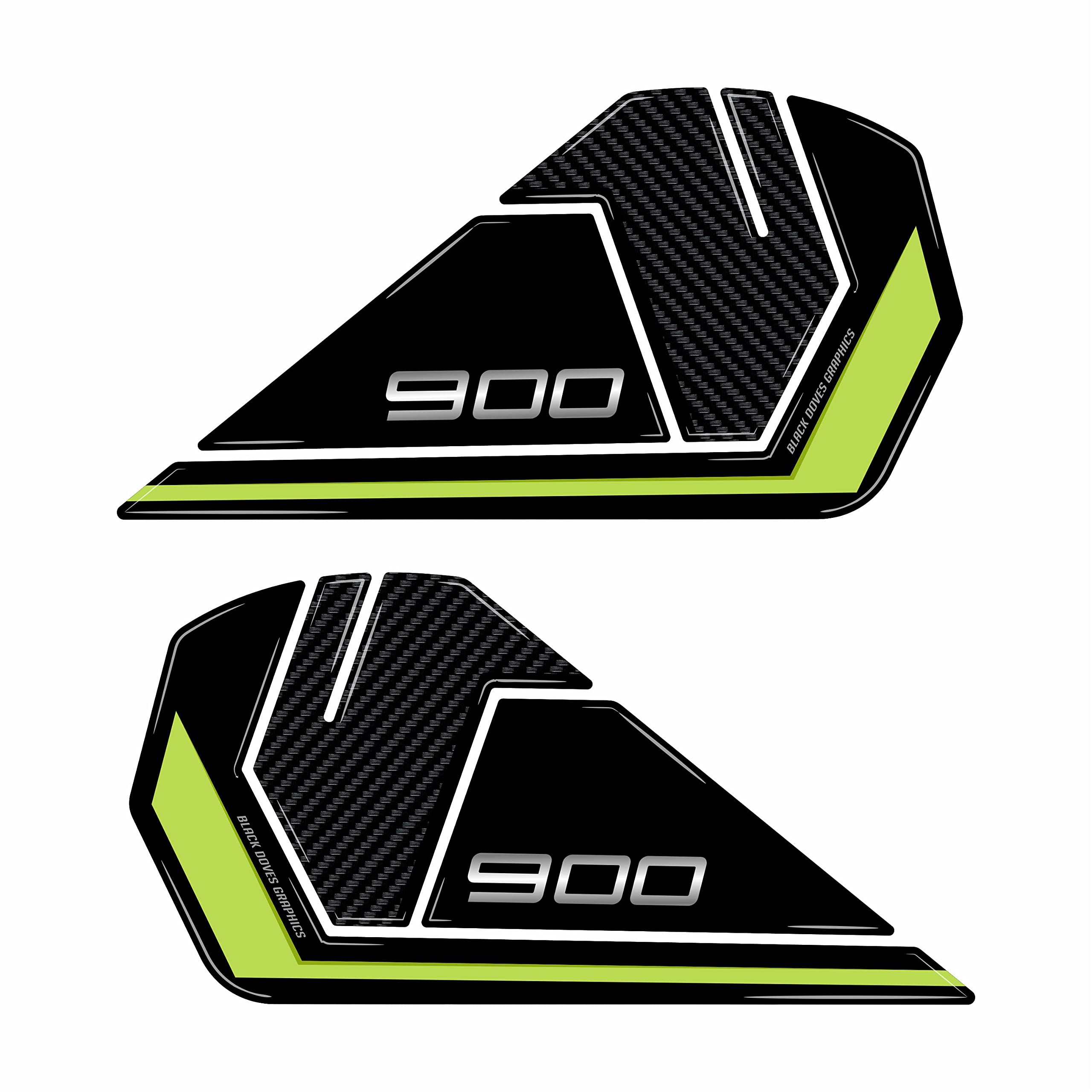 Naklejki żywiczne na zbiornik na czołg, kompatybilne z MOTO KAWASAKI Z900 Z 900 (ochrona zbiornika bocznego)