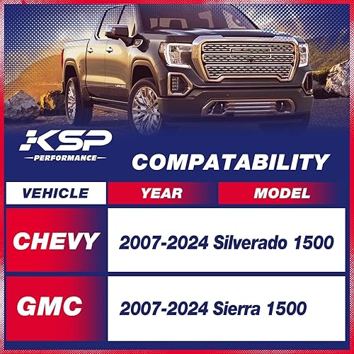 Miniatura 9 de KSP - Extensores de choque de 4 a 6 pulgadas para Silverado Sierra 1500, kit de extensión de choque para Chevy Silverado GMC Sierra 1500 1999-2006