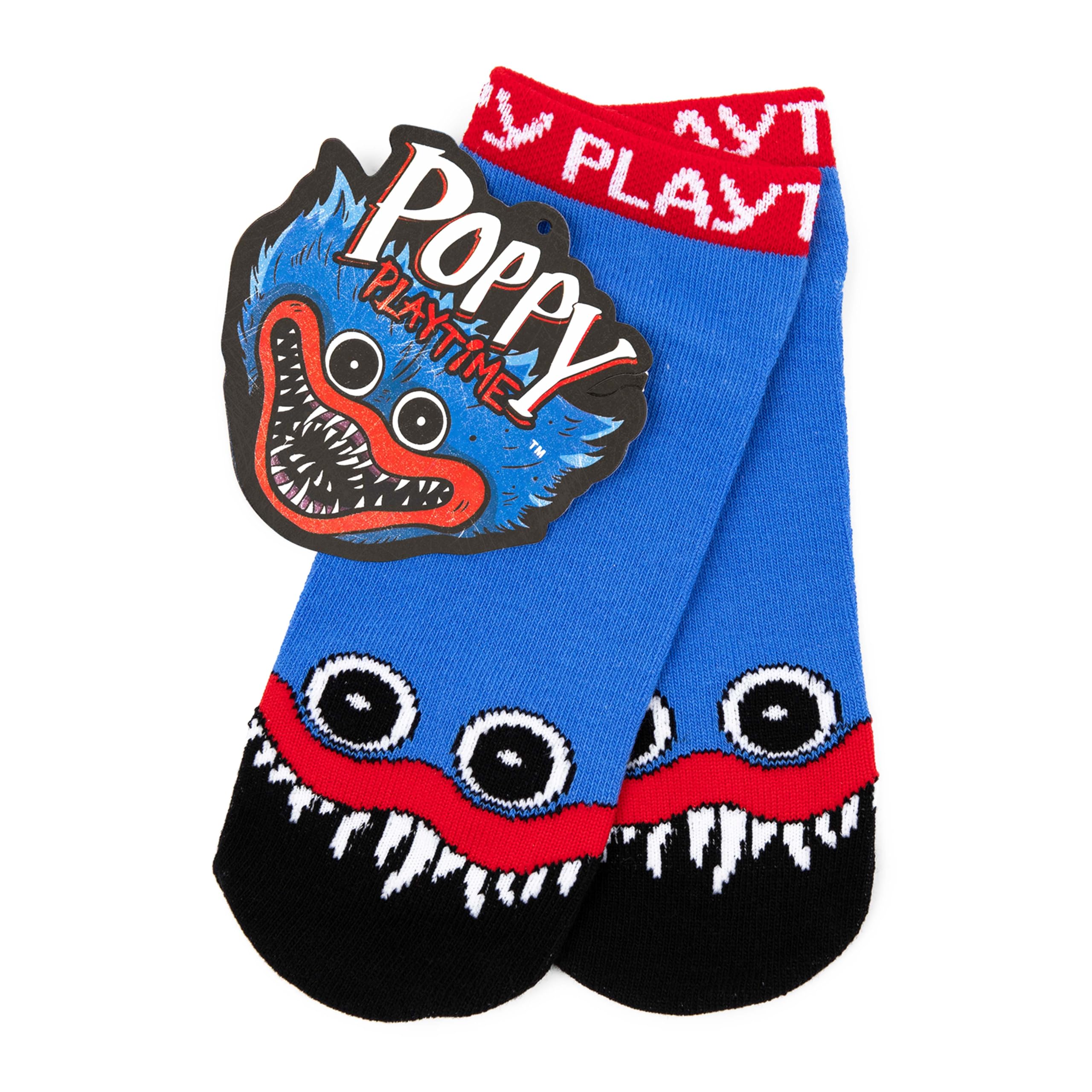 Poppy Playtime - Scary Huggy Wuggy - Calcetines tobilleros (unisex), paquete de 2