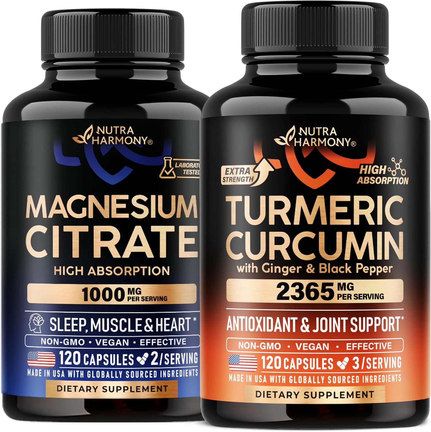 Magnesium Citrate & Turmeric Curcumin Capsules