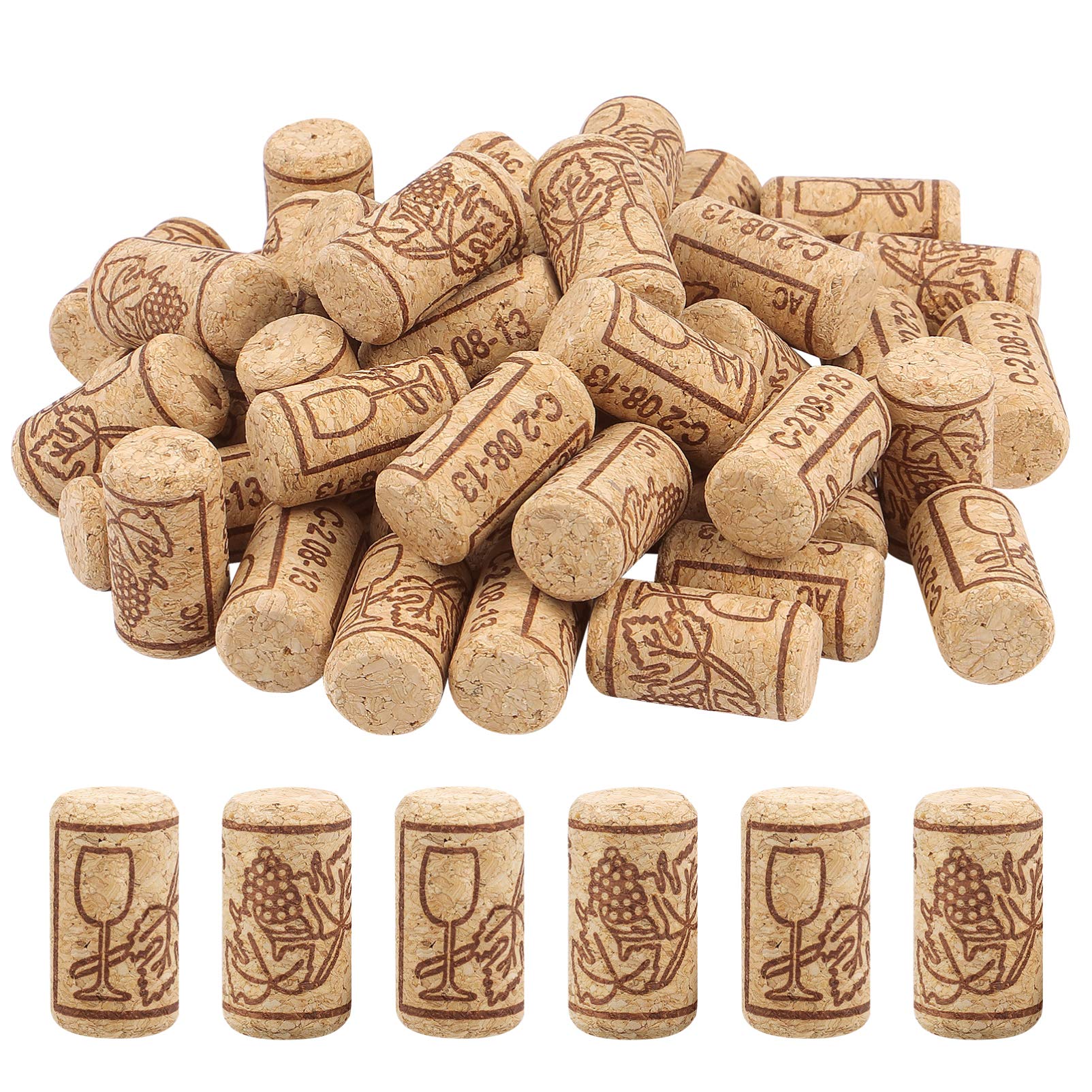 100 unids de Corchos de Vino Tapones de Botella de Corcho Natural/Corchos de Vino/Corcho para Manualidades,decoración y pasatiempos(2.1 x 4 cm) — view 2