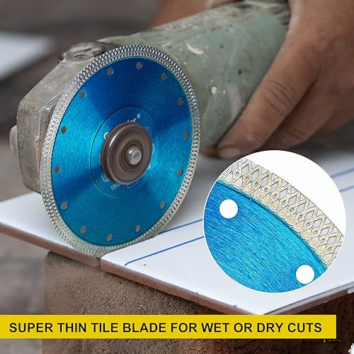 Miniatura 5 de GoYonder Hoja de diamante de 7 pulgadas para amoladora angular, hojas de sierra de diamante superfinas para corte húmedo y seco, hoja de diamante