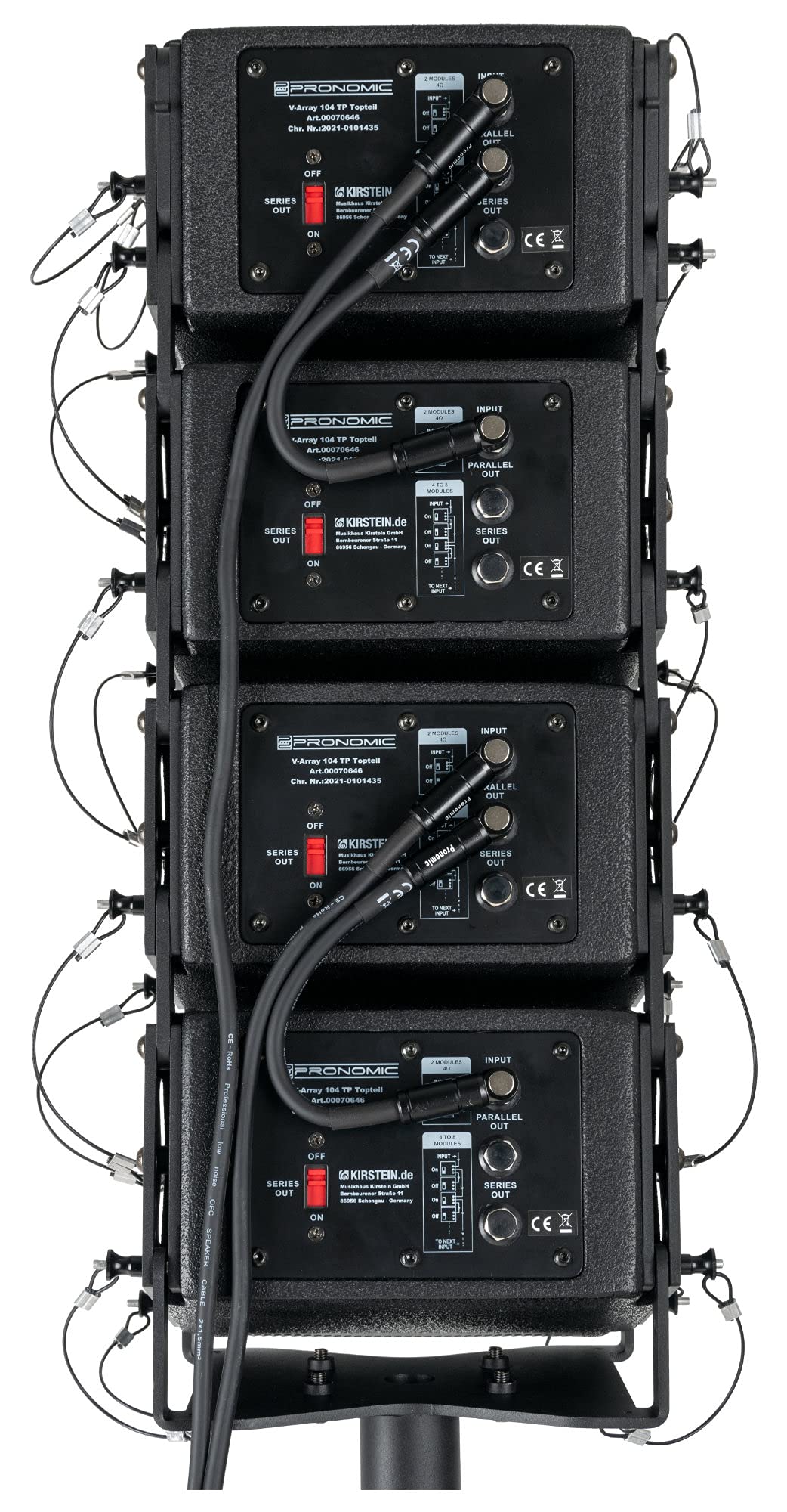Pronomic V-Array Compact-Twin Set, Subwoofer 208, Équipement: 2X woofer 8" | DSP: processeur DSP 96 kHz, 48 bits, Récepteur Bluetooth® 4.2, Presets DSP: FLAT, LIVE1, LIVE2, 2x sortie ligne XLR, 1 kg