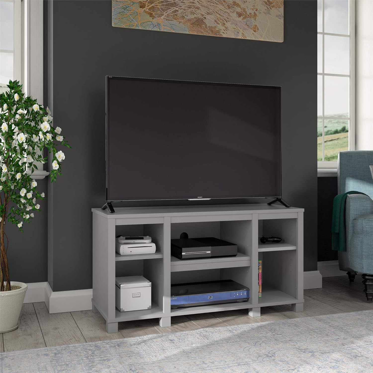 Mainstays Parsons Cubby TV Stand, for TVs up to 50