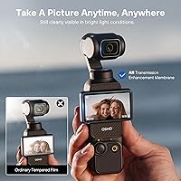 Vista 7 de Tomat Protector de pantalla AR para DJI Pocket 3 accesorios con kit de instalación de alineación automática, película protectora de pantalla