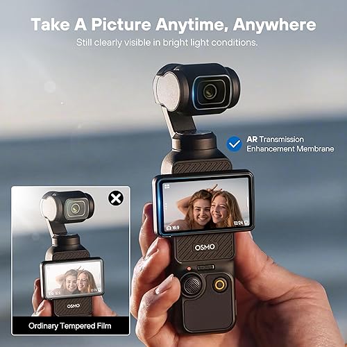 Miniatura 7 de Tomat Protector de pantalla AR para DJI Pocket 3 accesorios con kit de instalación de alineación automática, película protectora de pantalla de