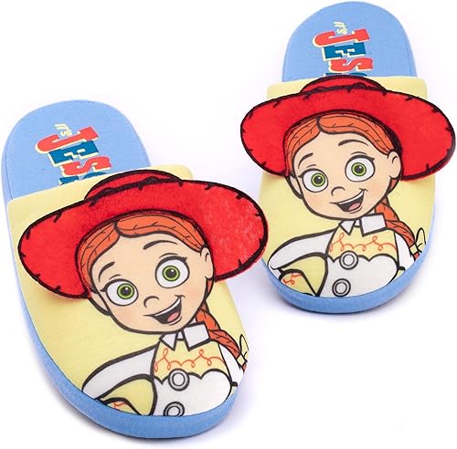 Disney Pixar Toy Story Pantuflas para niñas y niños Jessie Partial 3D zapatos de casa, Azul