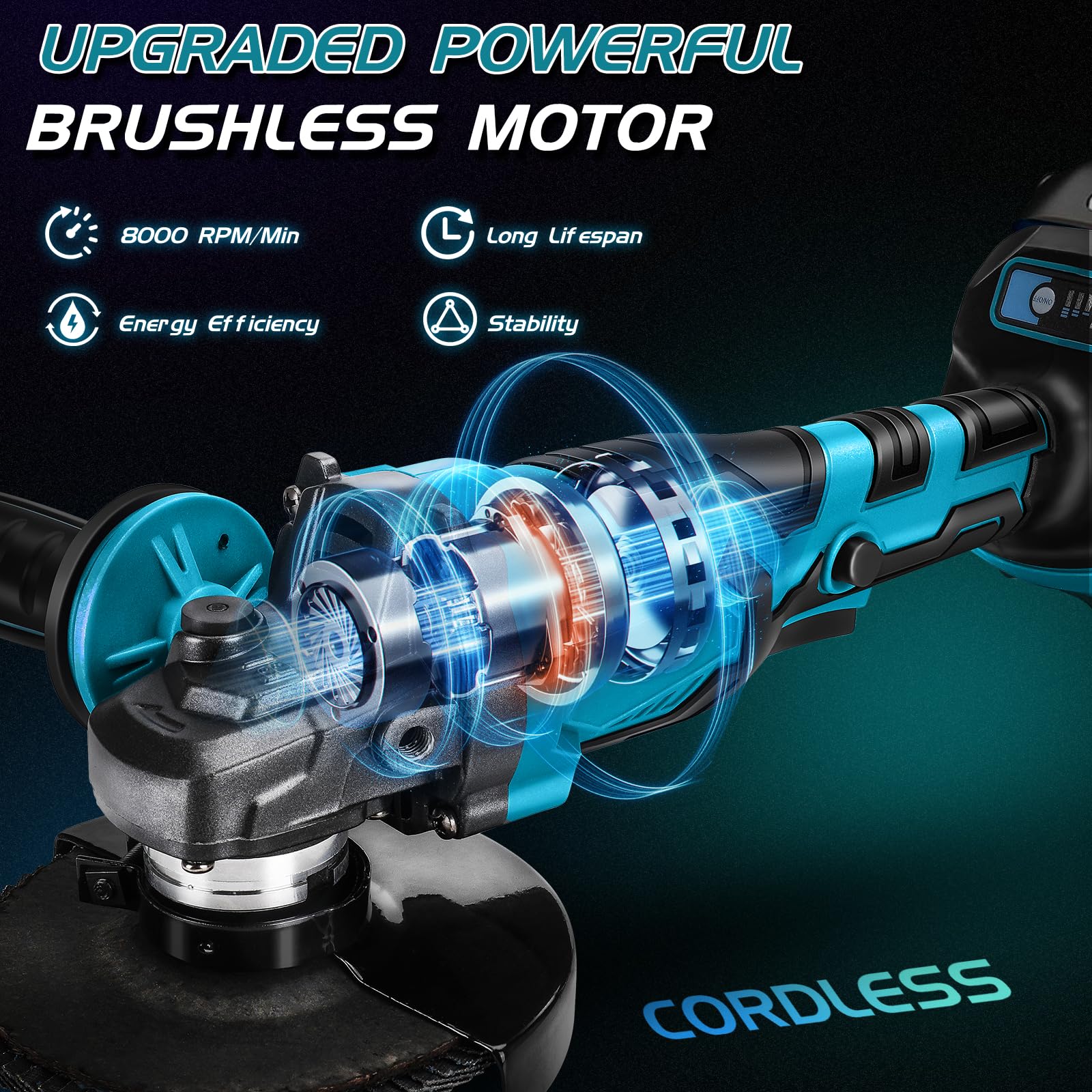 Smerigliatrice Angolare Makita 18V Senza Spazzole - 125mm, Senza Batteria, Per Taglio E Smerigliatura - Foto 11