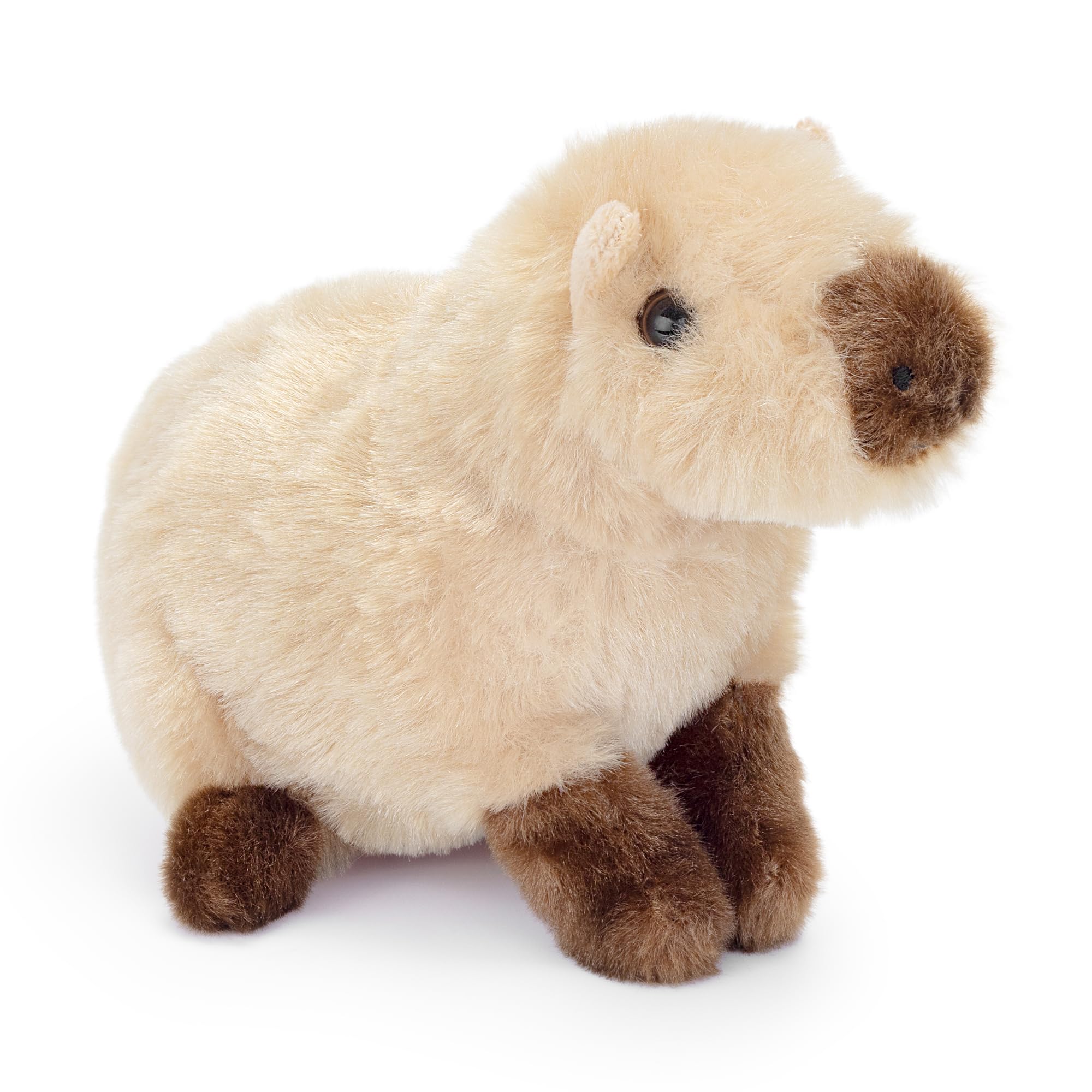 Zappi Co Plush Capybara Toy (15cm Length) Stuffed Soft Cuddly Eco Friendly Animals Collection For New Born Child First Kid