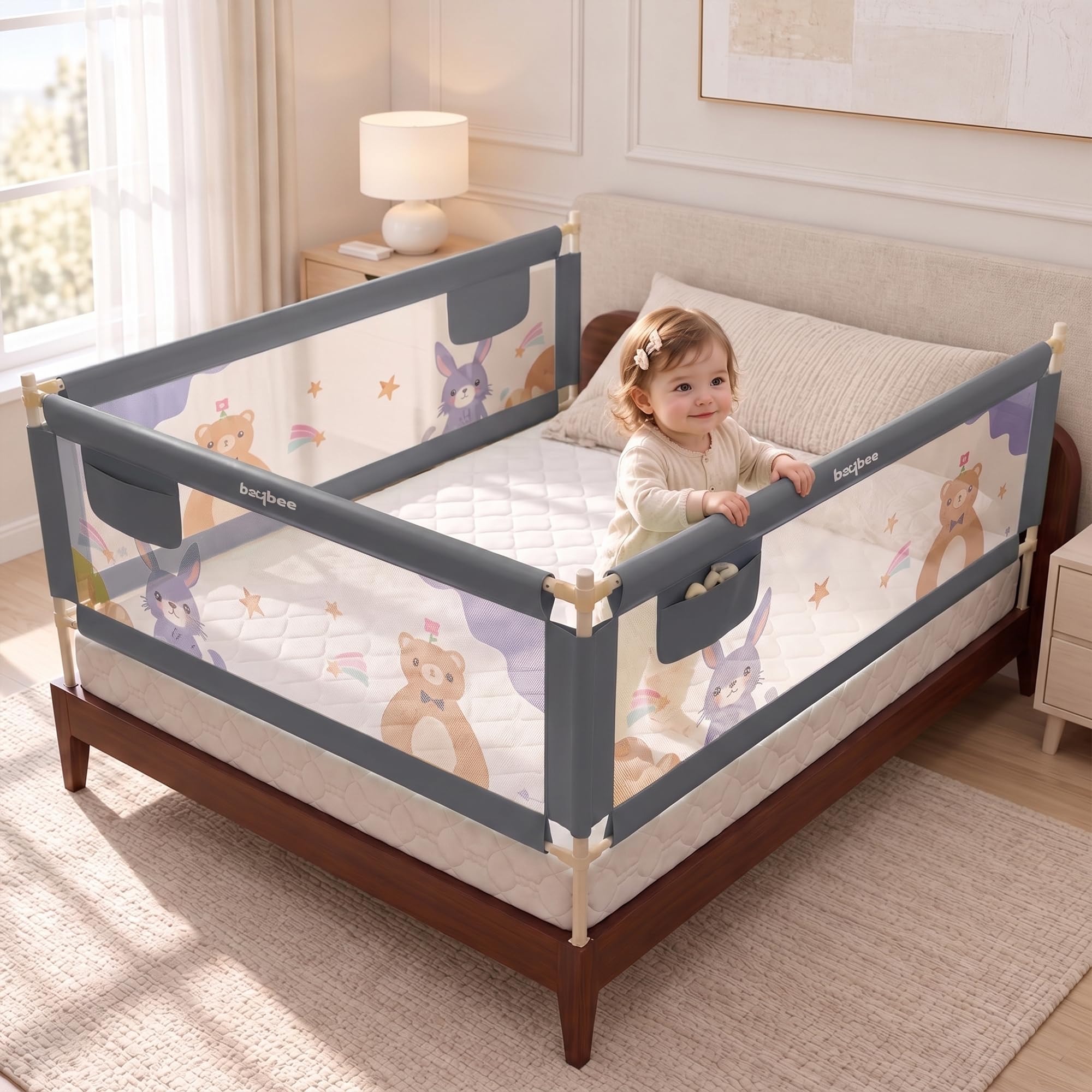 Baby Bed Rail Guard - Adjustable Safety Rail -24 Baby Bed Rail Guard - Adjustable Safety Rail -24
