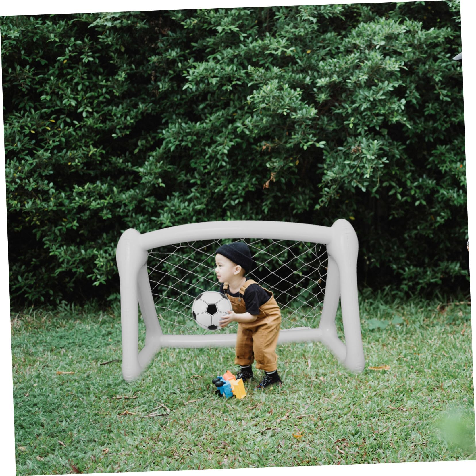 Porta da Calcio Gonfiabile per Bambini in Pvc, Pieghevole e Portatile, per Allenamento di Calcio e Giochi All'aperto, Set Completo per Giardino