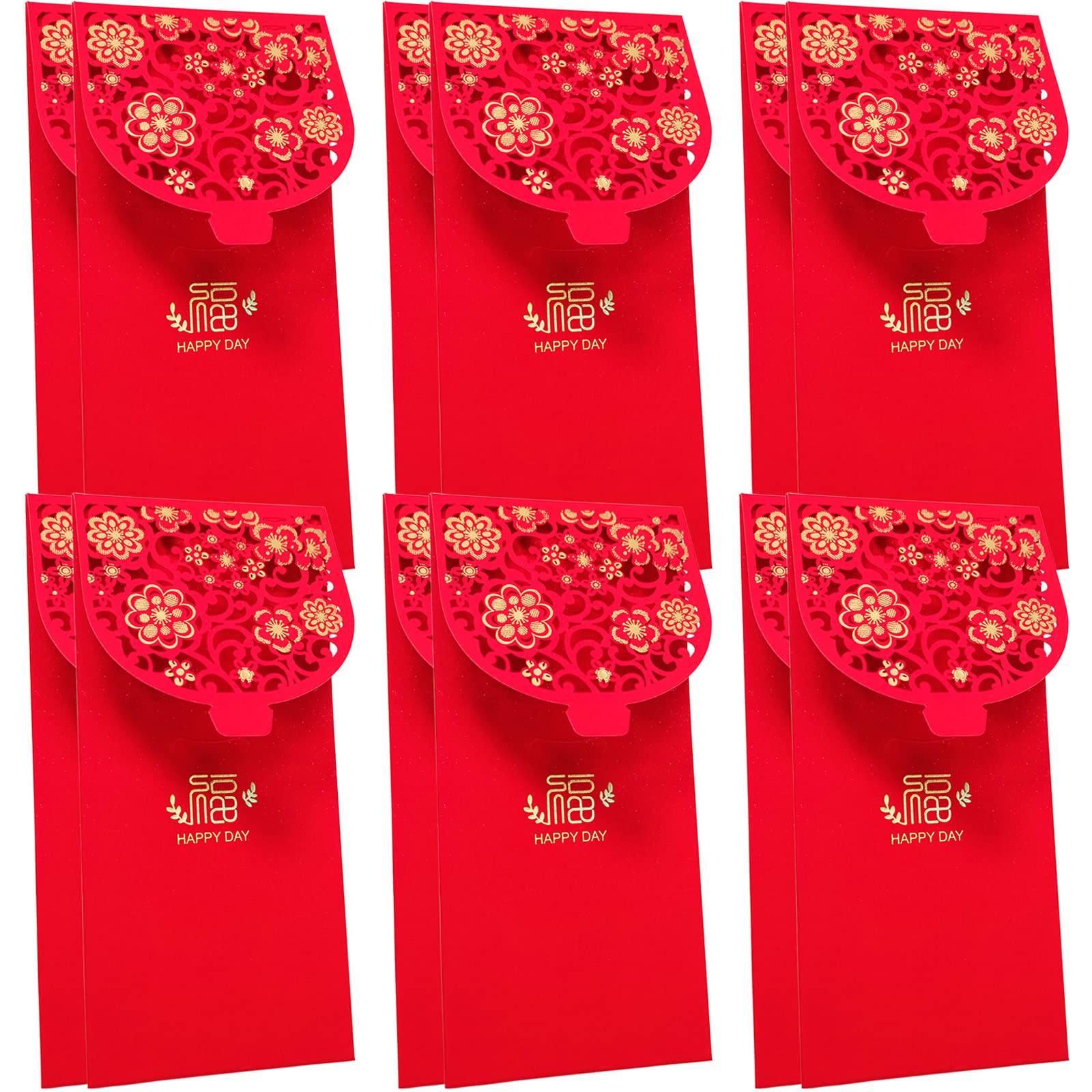 10 Pcs Chinese New Year Red Envelopes - Chinese Red Pockets, Hong Bao Lucky Money Gift Envelopes for Spring Festival, Birthday, Wedding
