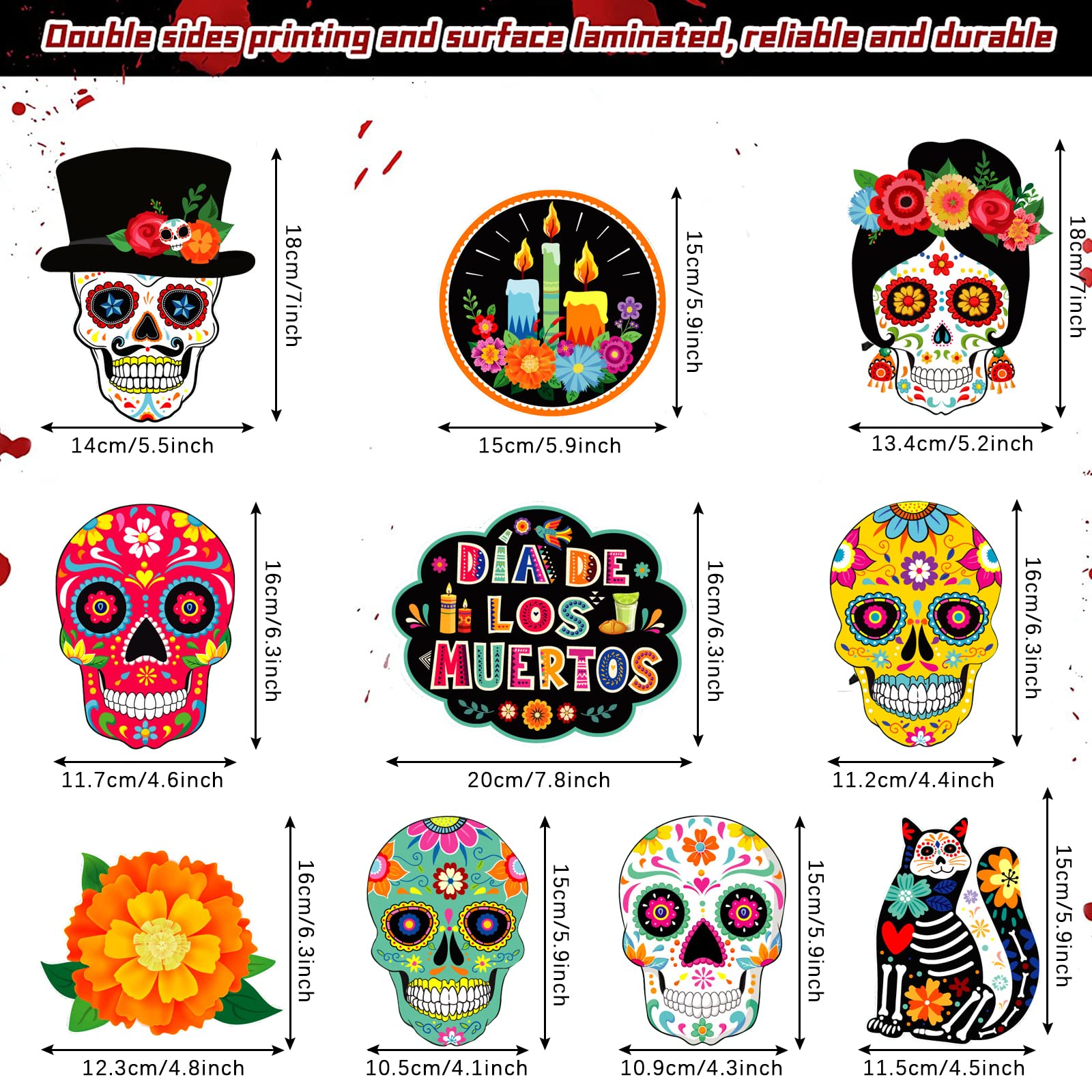 Amazon.co.jp: 死者の日 デコレーション Dia De Los Muertos 吊り渦