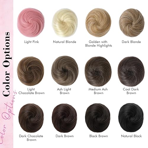 Miniatura 7 de REECHO 2 extensiones de moño para cabello con clip de pinza HB001, accesorio de peluca, extensiones de peinado hacia arriba para mujeres y niñas