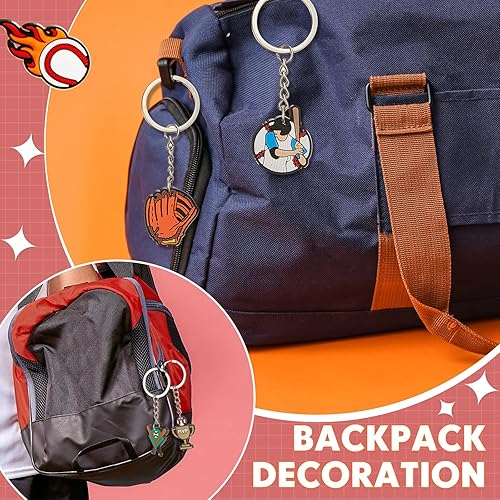 Miniatura 10 de Batiyeer Paquete de 36 llaveros de fútbol a granel para deportes a granel, regalos divertidos para regalos de fiesta de cumpleaños