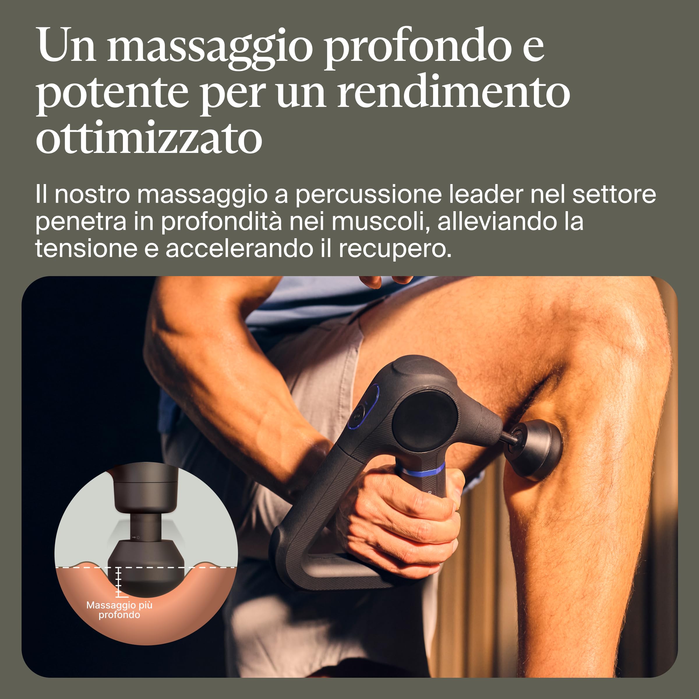 Theragun Prime (6ª Generazione) di Therabody - Pistola da Massaggio Profonda e Potente in un Design Robusto e Durevole per un Recupero Affidabile