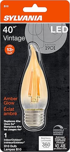 Miniatura 3 de Sylvania 79580 - Bombilla LED, base media, color ámbar