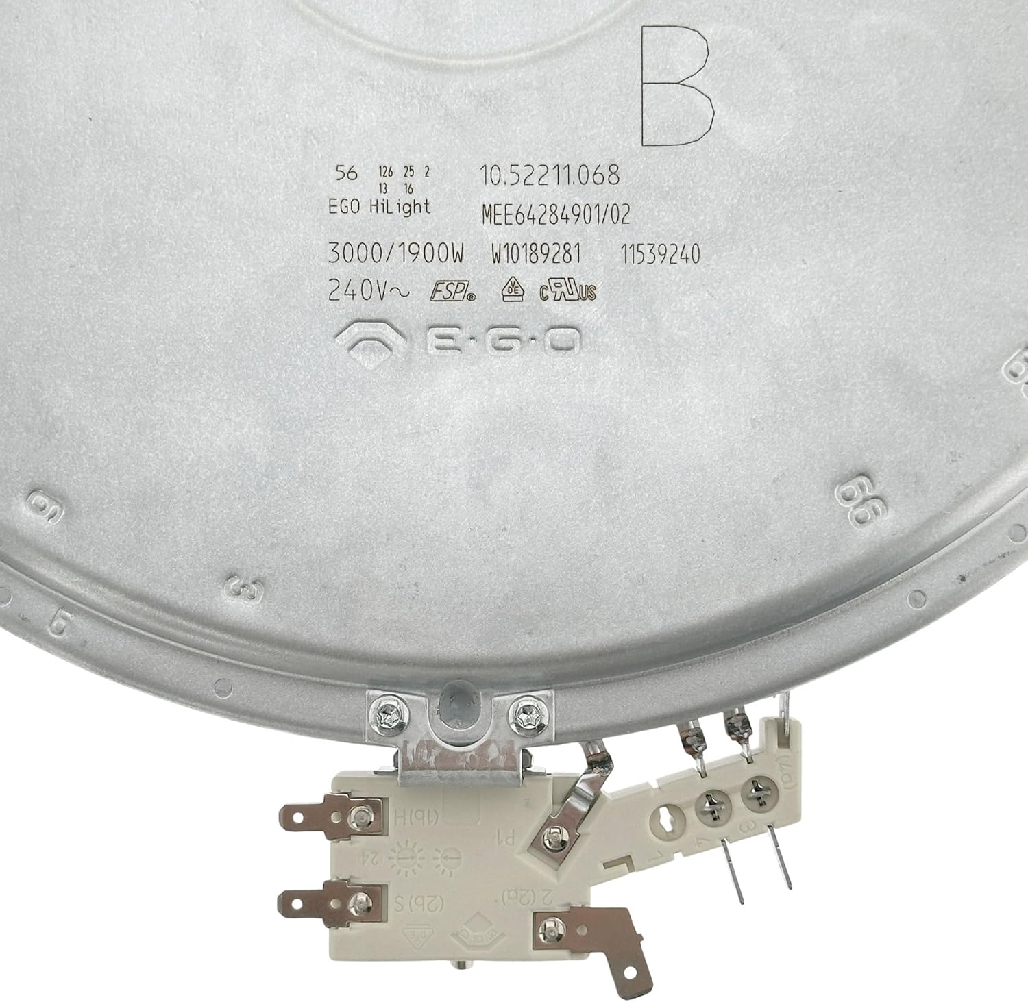 W10189281, MEE64284901 Range 12" Dual Radiant Surface Element Burner 3000/1900Watt Compatible with Whirlpool GE Maytag LG Range, Replaces WB30T10130, MEE64286401, W10823727, WPW10189281, 11539240 - Image 4