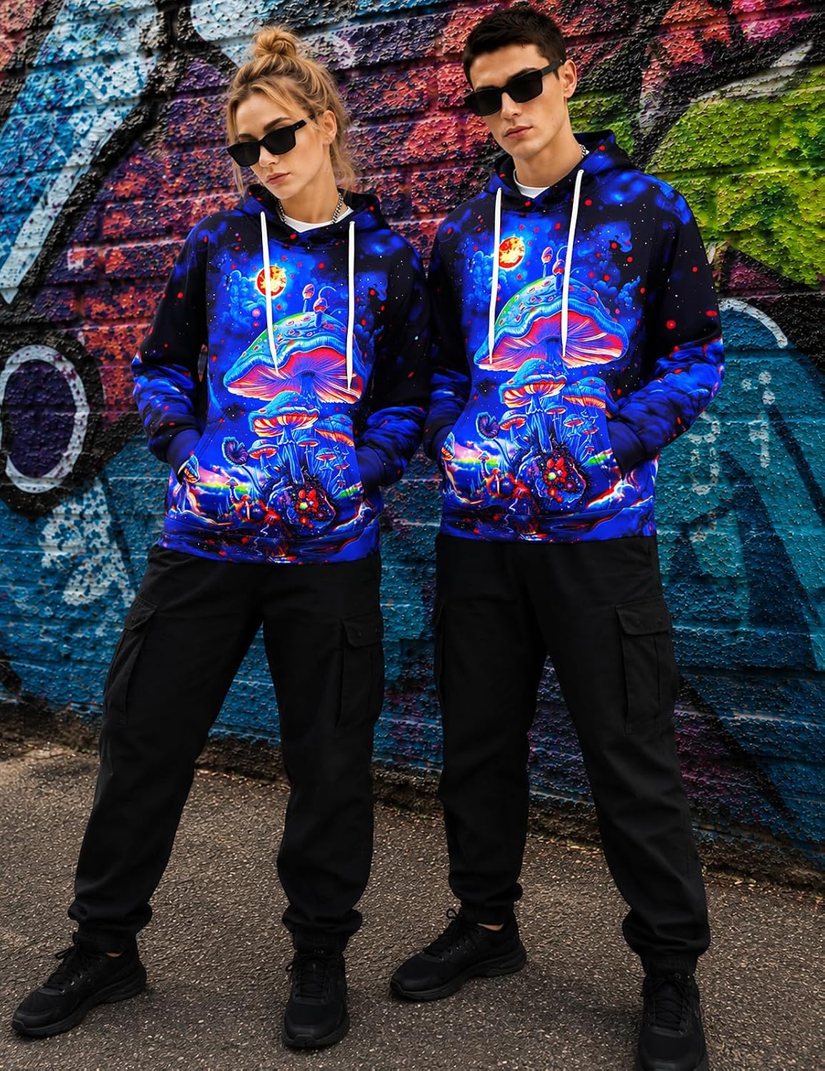 RAISEVERN Hoodies for Men Fleece Unisex Pullover Sweatshirt image 4