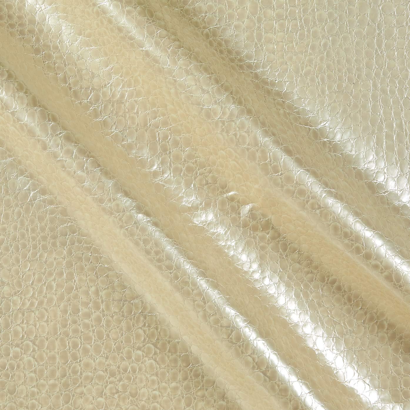 Faux Leather Crocodile Pearl, Fabric by the Yard