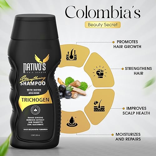 Miniatura 3 de Nativo's Champú para el crecimiento del cabello para adelgazamiento y pérdida de cabello - Champú fortalecedor para hombres y mujeres con biotina,