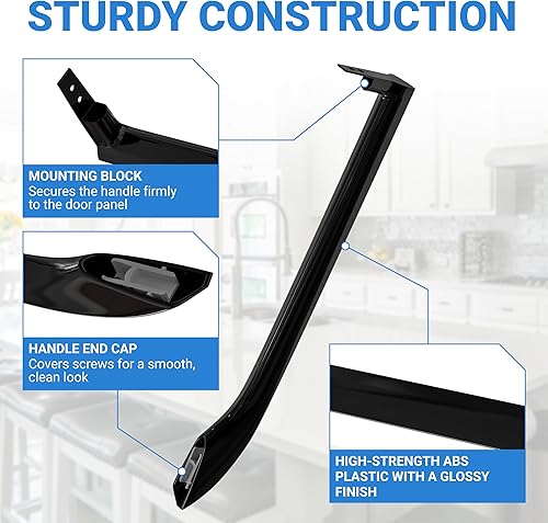 Vista 4 de BlueStars 5304506471 Manija de puerta de refrigerador (juego de 2 paquetes) – Reemplaza 5304486361 5304504509 5304504510 5304510039 242059503