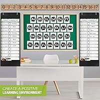 Vista 7 de Yeaqee Juego de 55 tablones de anuncios del alfabeto y números, tarjetas educativas de eucalipto, tarjetas de tablero de anuncios educativas