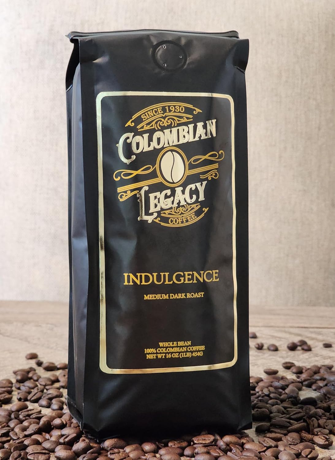 Colombian Legacy Coffee – Single Origin Colombian Whole Bean Coffee, 16 oz (1 lb) (Medium-Dark Roast)
