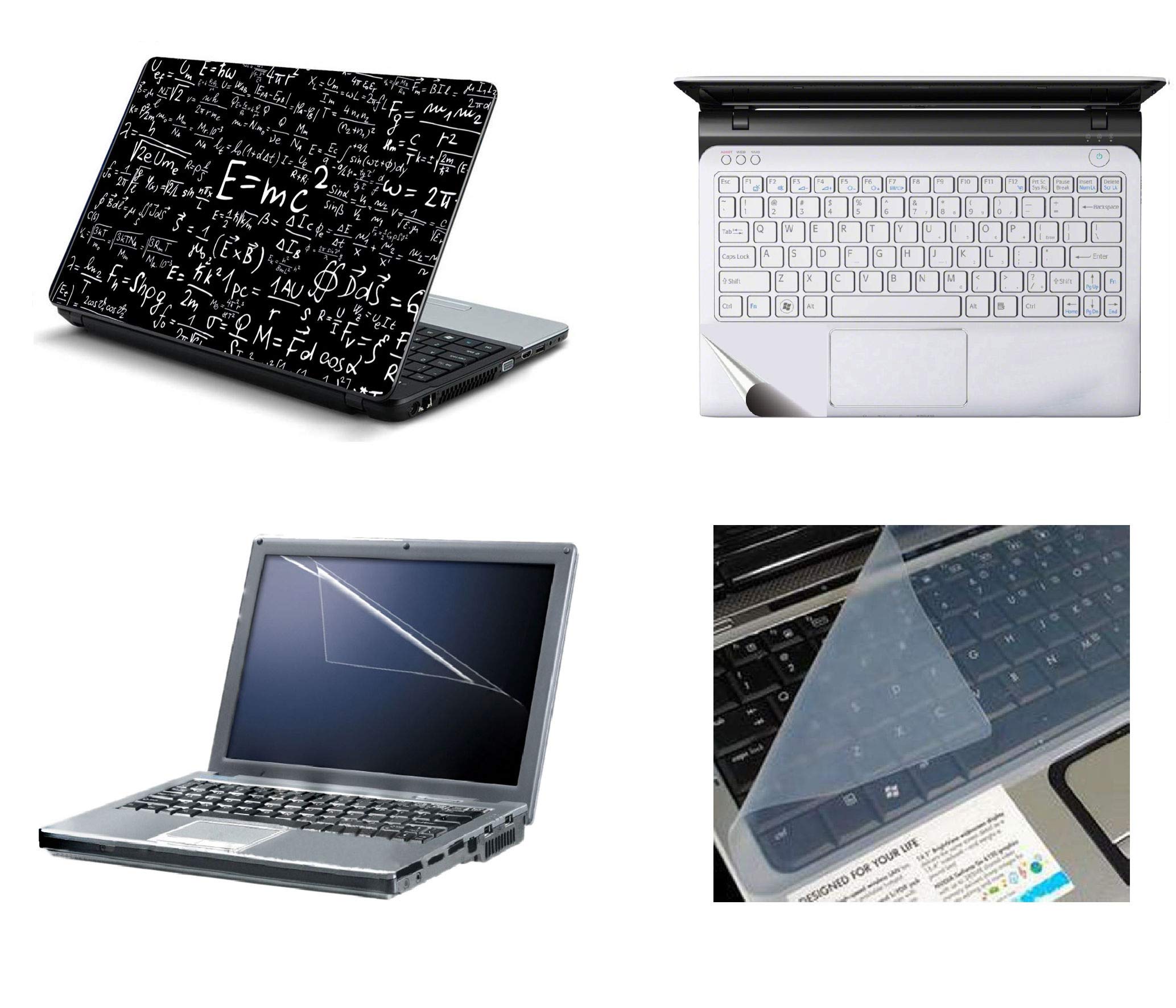 Namo Arts 4in1 Laptop Accessories Combo Kit - Laptop Skins 15.6 inch Stickers with Laptop Screen Protector, KeyGuard and Trackpad Skin for All Laptop- Notebook E=mc Square LargeLIS4in1MU1021 (B074CLWTQQ) Amazon Price History, Amazon Price Tracker