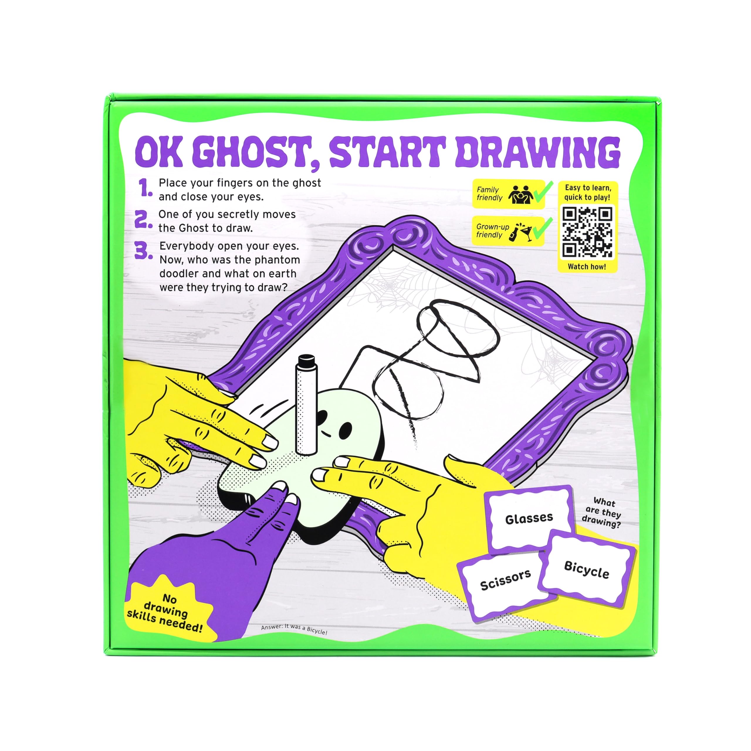 Ghosts Can't Draw – Jeu de société effrayant d'Halloween pour s'amuser en famille, jeu de dessin rapide et facile pour les enfants et les adultes, parfait pour les fêtes et les soirées Trick-or-Treat