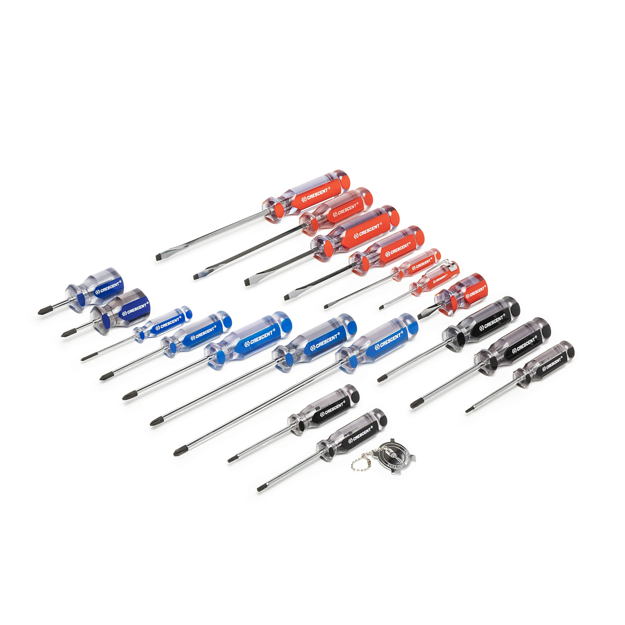 Photo 1 of Crescent CPS20PCSET 20 Pc. Phillips®/Slotted/Torx® Acetate Screwdriver Set 20 Piece Slotted/Phillips/Torx Set