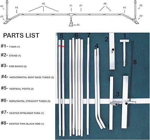 Miniatura 7 de Champion Sistema de red de pickleball portátil  Tamaño reglamentario 22 pies de longitud  Marco de acero a presión con red y bolsa de transporte