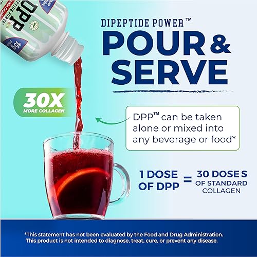 Miniatura 6 de Nutritional Designs DPP Dipeptide, suplemento líquido de colágeno y proteína de suero para curar heridas, sin azúcar, promueve la piel y el cabello