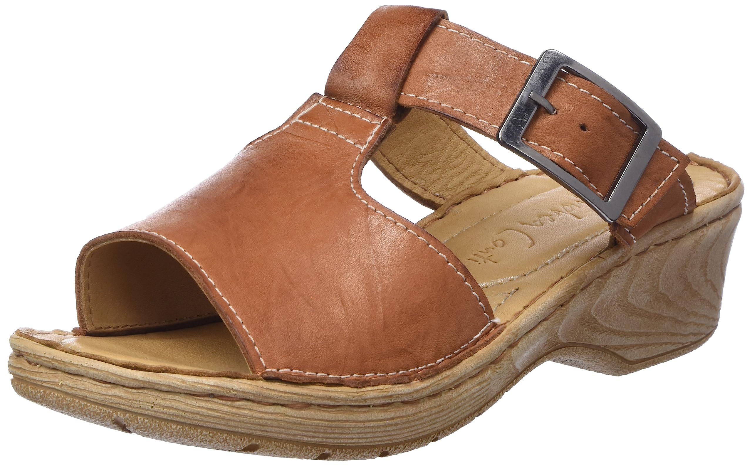 Andrea Conti Women's Cognac Heel Sandals - 41 EU, Cognac, 8.5 UK